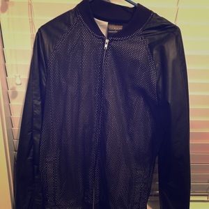 Black leather jacket